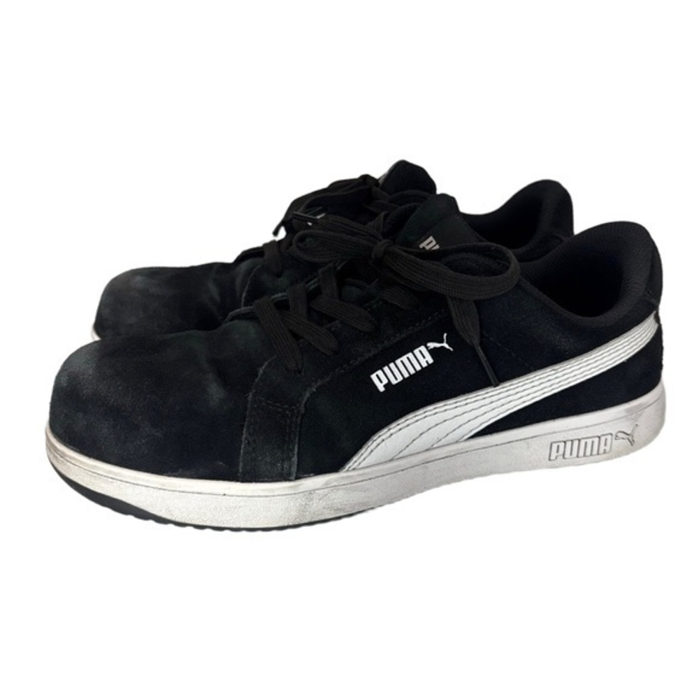 Puma Safety Womens 9 Iconic Suede Black Low 64.011.5 Composite Toe Work Shoes